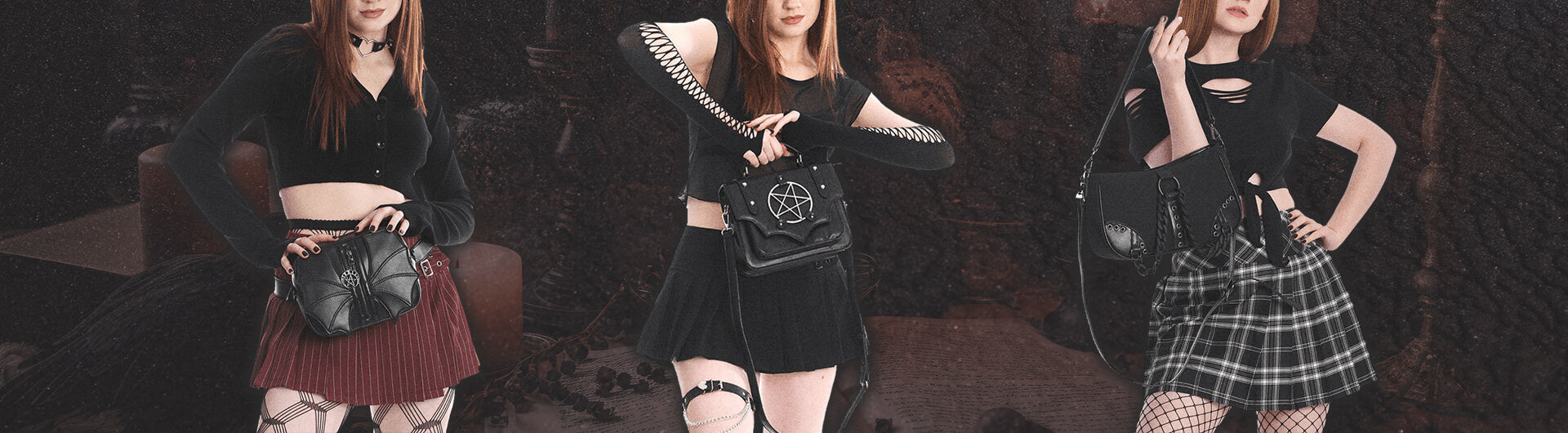 Banner de bolsos de Banned de diferentes colecciones