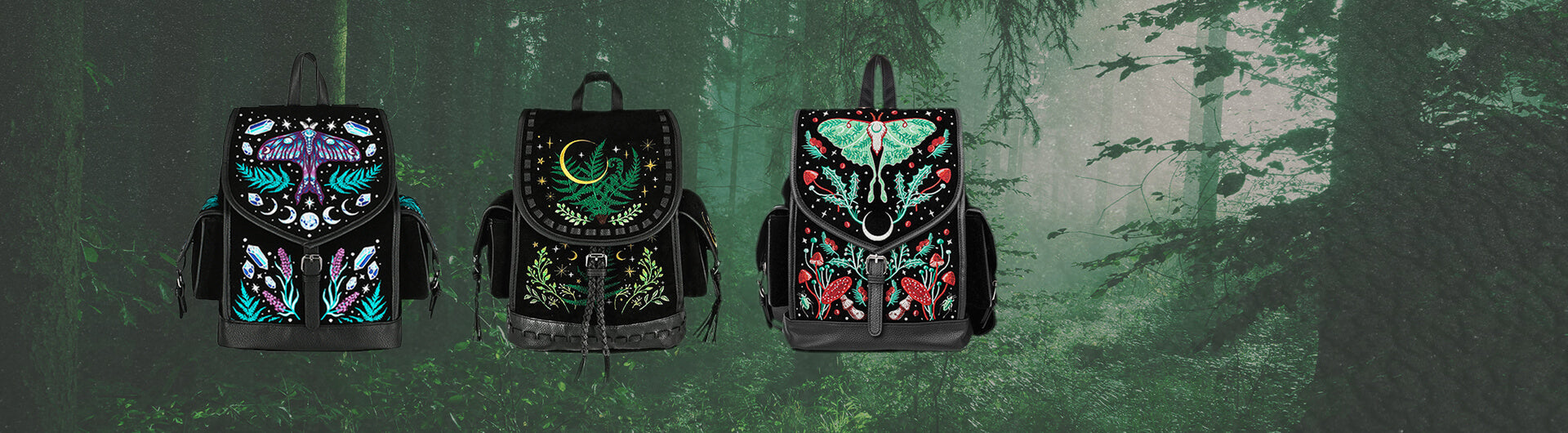 Banner de mochilas nuevas de Restyle colección Enchanted Forest