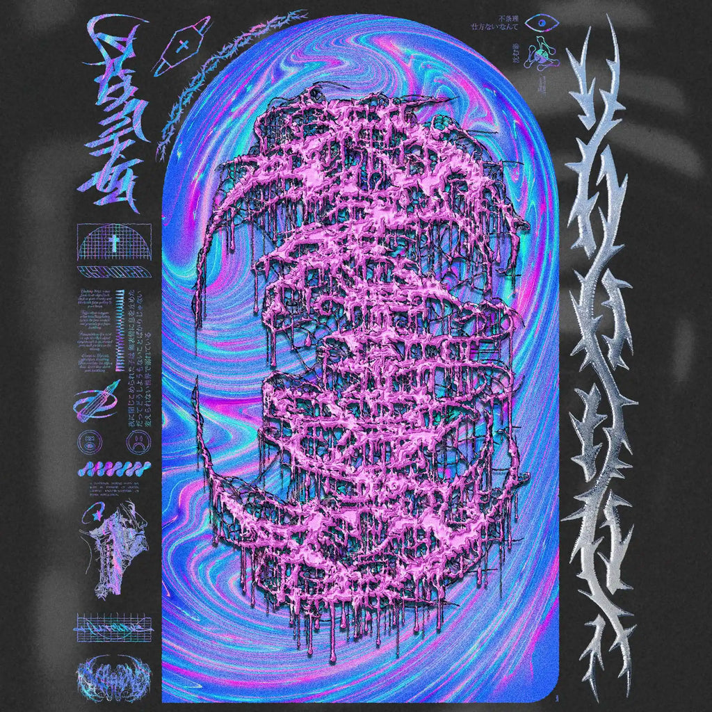  Halfcurve 'asphyxia' short sleeve t-shirt design detail