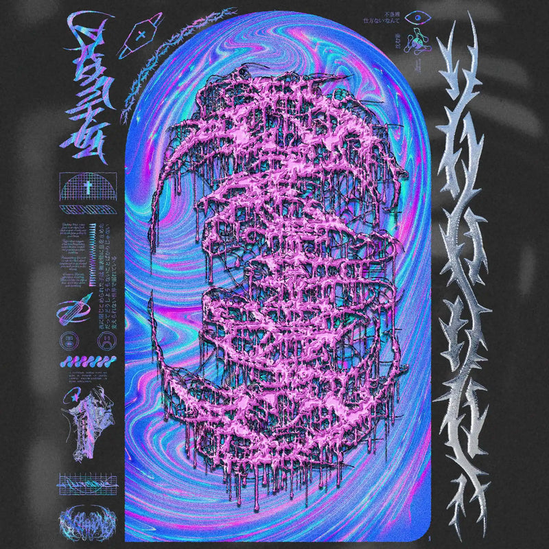 Detalle gráfico Asphyxia, impresión alta calidad