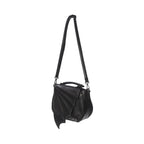  Banned Alternative Gwendolyn black crossbody with bat wing flap and studs - with strap view