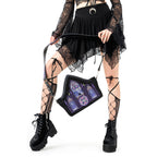  Restyle crossbody bag with cathedral and aurora borealis embroidery - model view