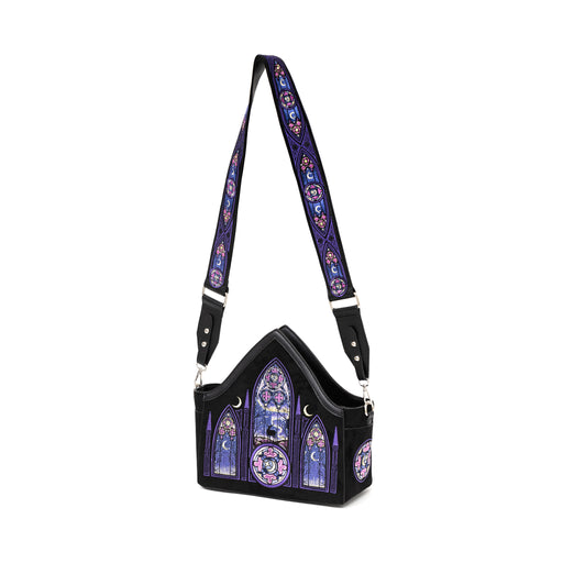  Restyle crossbody bag with cathedral and aurora borealis embroidery - full angle view