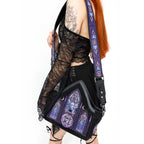  Restyle crossbody bag with cathedral and aurora borealis embroidery - model view
