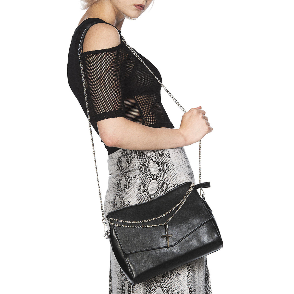  Banned Alternative Nether Lash bag on model shoulder