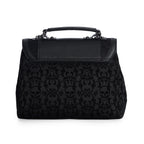  Banned Alternative Scarlet Illusion black handbag with skulls and lace - rear view