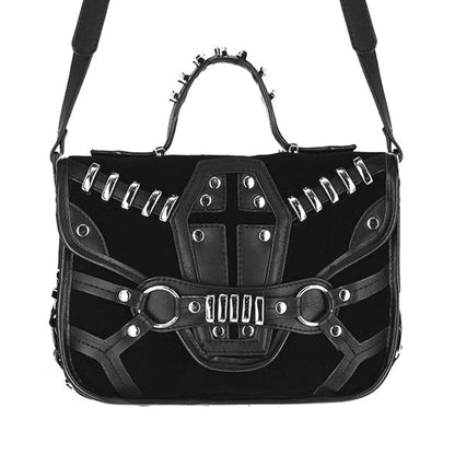 Bolso bandolera Coffin de Restyle color negro vista frontal