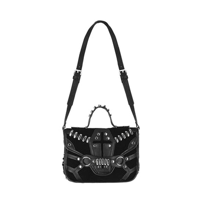 Bolso bandolera Coffin de Restyle color negro vista frontal completa