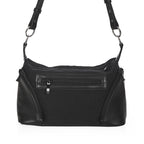 Banned Alternative black crossbody bag with fringe and metal clasp - rear view