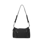  Banned Alternative black crossbody bag with fringe and metal clasp - rear with strap