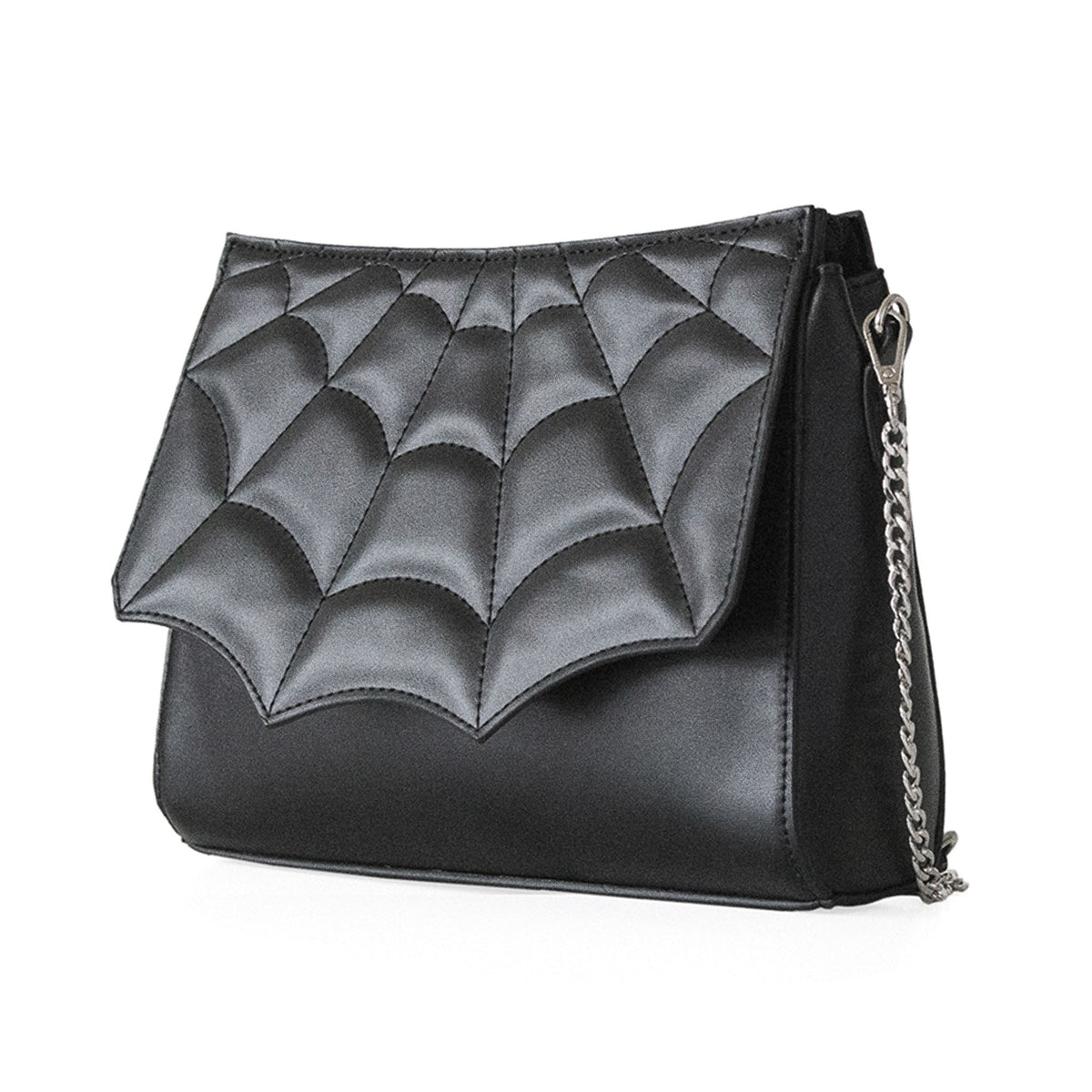  Banned Alternative Mabris black crossbody bag - front angle view