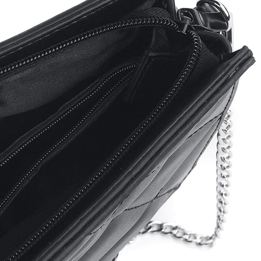  Banned Alternative Mabris black crossbody bag - zipper detail