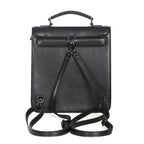  Convertible backpack/crossbody with bat wing flap - rear view with backpack straps
