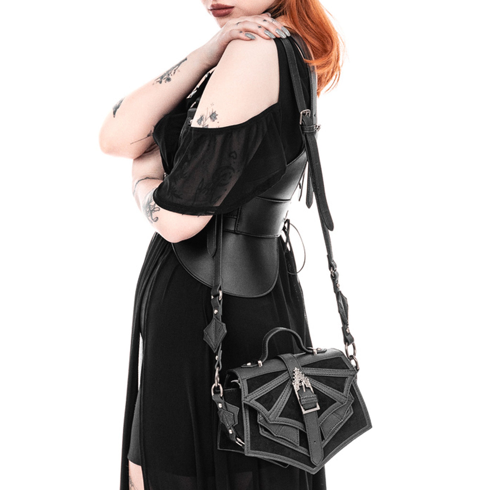  Restyle Night Creature small bat-wing inspired crossbody bag - model view