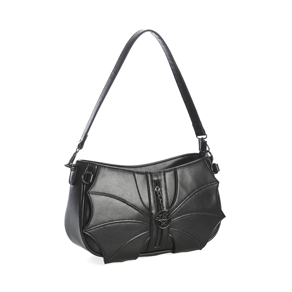  Banned Alternative Malachi black shoulder bag - front angle view