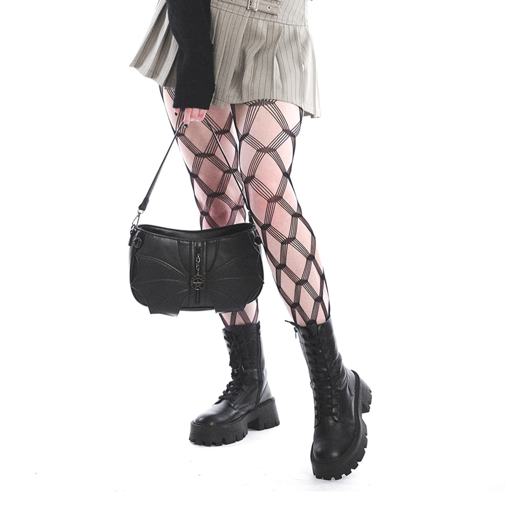  Banned Alternative Malachi black shoulder bag - worn by model