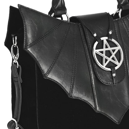 Bolso de hombro Ominous de Restyle en color negro vista detalle