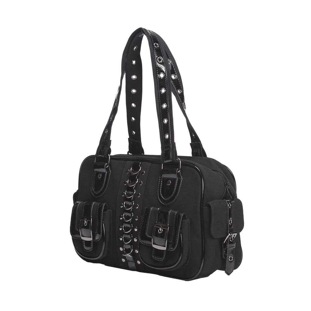  Banned Alternative Rhapsody black shoulder bag - front angle view