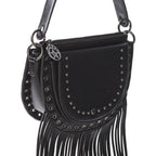  Banned Alternative Valonia Triple Moon black shoulder bag - front angle detail
