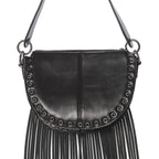  Banned Alternative Valonia Triple Moon black shoulder bag - rear detail view