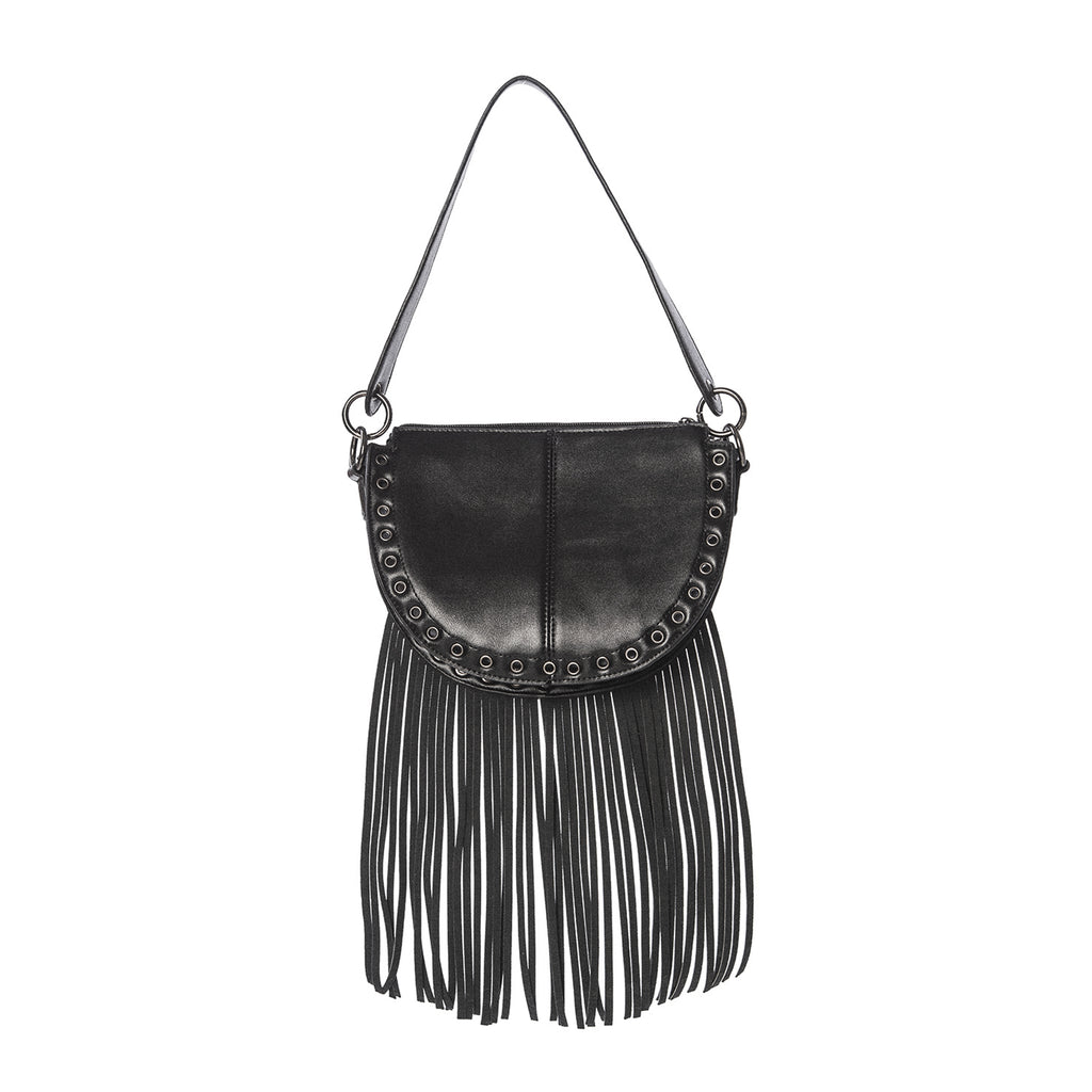  Banned Alternative Valonia Triple Moon black shoulder bag - rear view