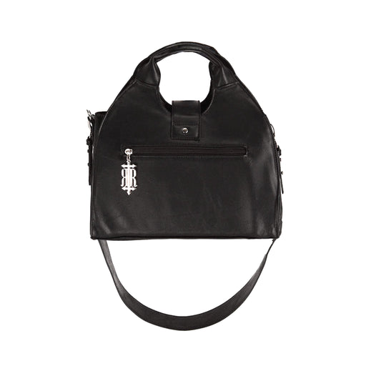  Restyle Succubus black rigid bat wing shaped handbag - rear view