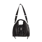  Restyle Succubus black rigid bat wing shaped handbag - strap view