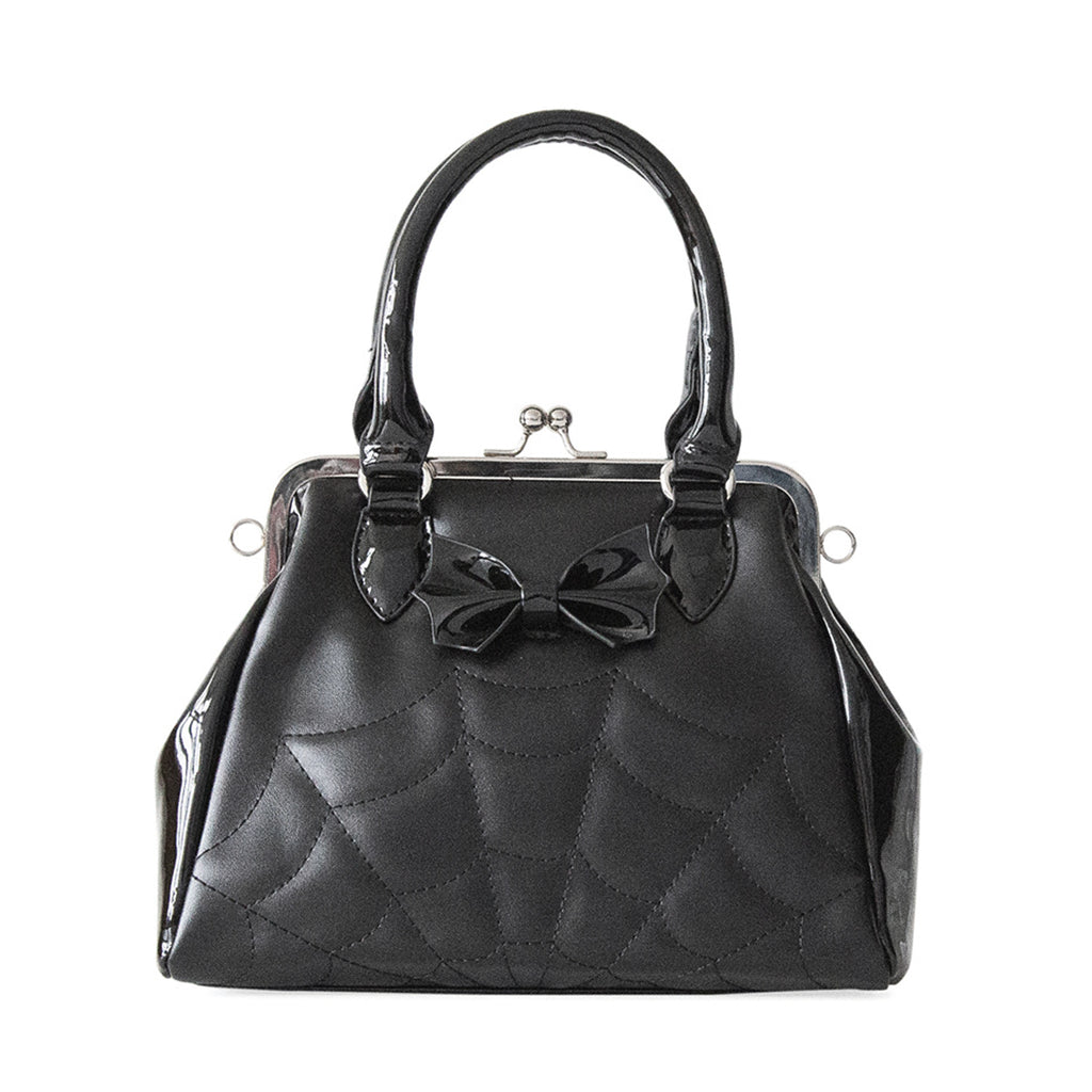  Banned Alternative Femme Fatale black handbag - front view