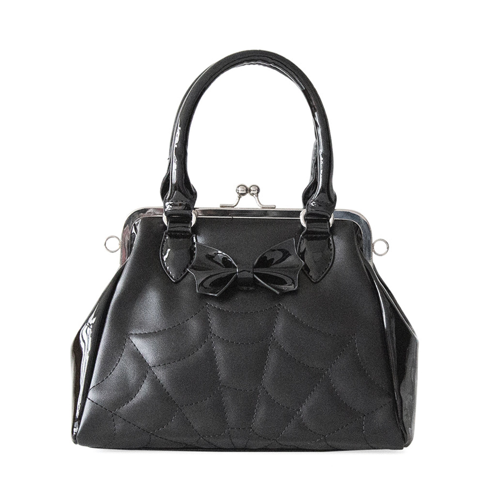 Banned Alternative Femme Fatale black handbag - front view