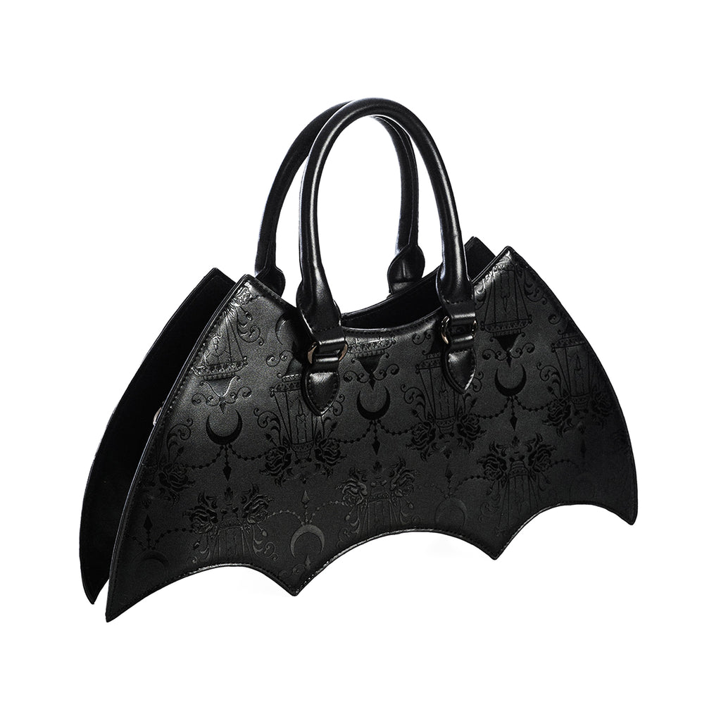  Banned Alternative Obscure Chandelier bat-shaped handbag/crossbody - angle view
