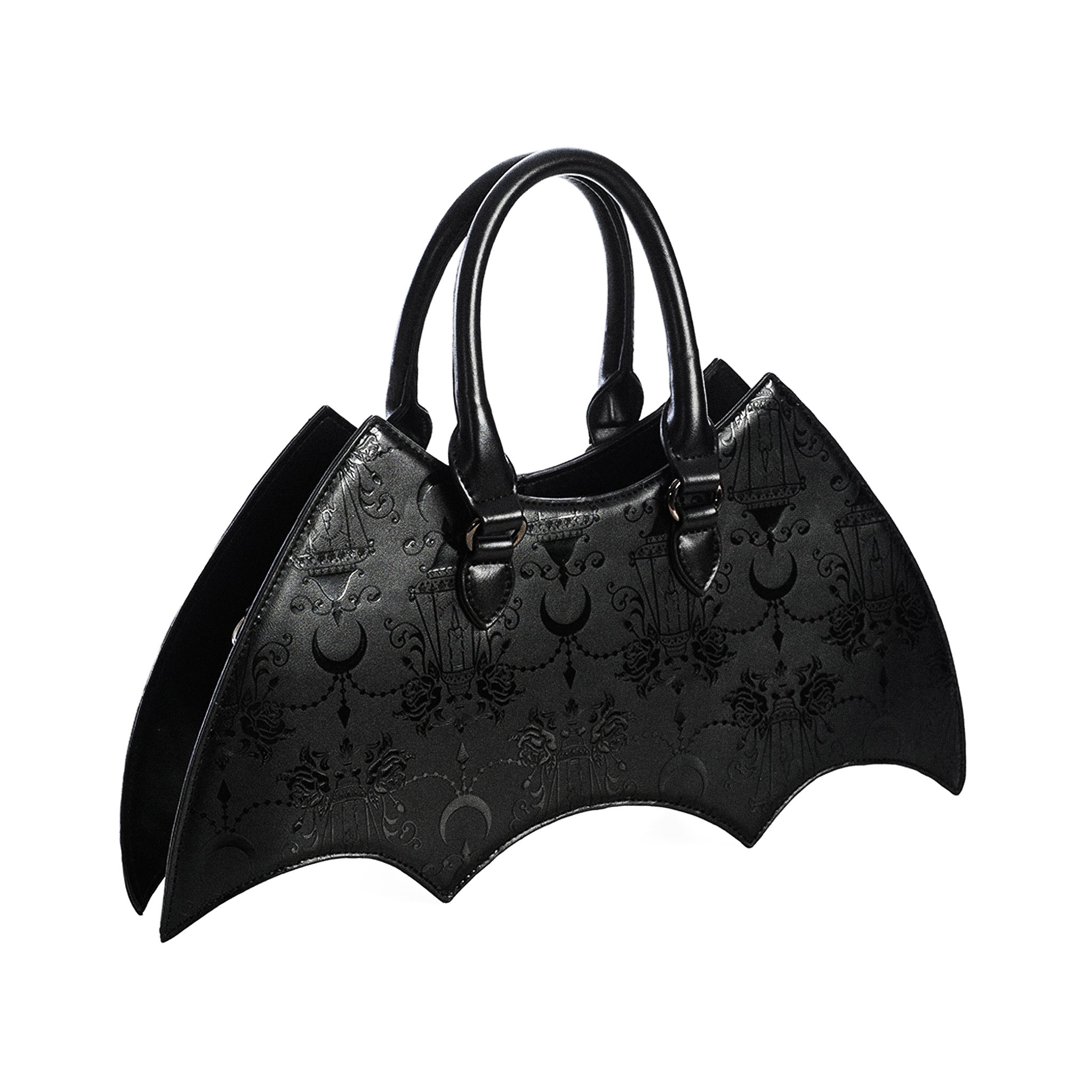  Banned Alternative Obscure Chandelier bat-shaped handbag/crossbody - angle view