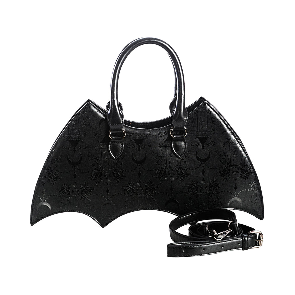  Banned Alternative Obscure Chandelier bat-shaped handbag/crossbody - with strap