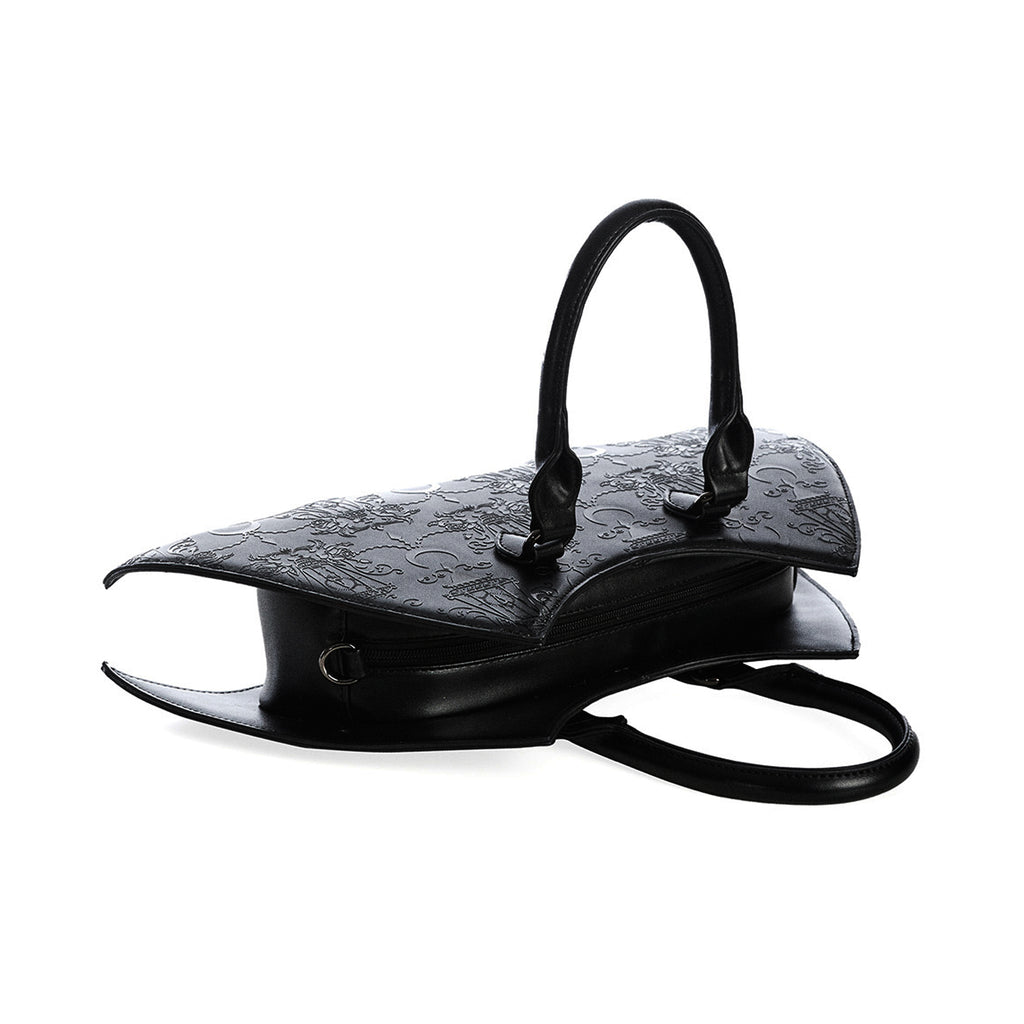  Banned Alternative Obscure Chandelier bat-shaped handbag/crossbody - top view