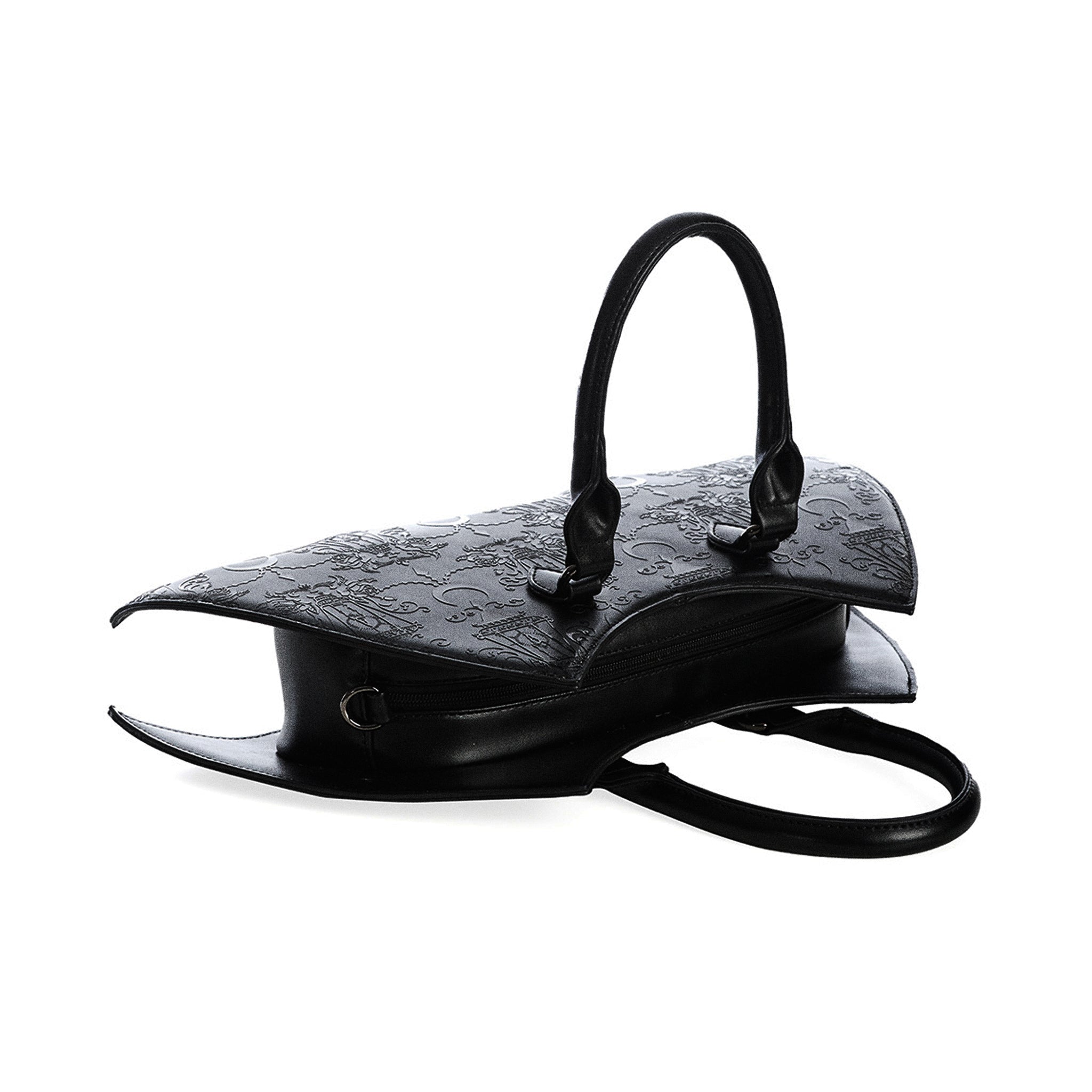  Banned Alternative Obscure Chandelier bat-shaped handbag/crossbody - top view