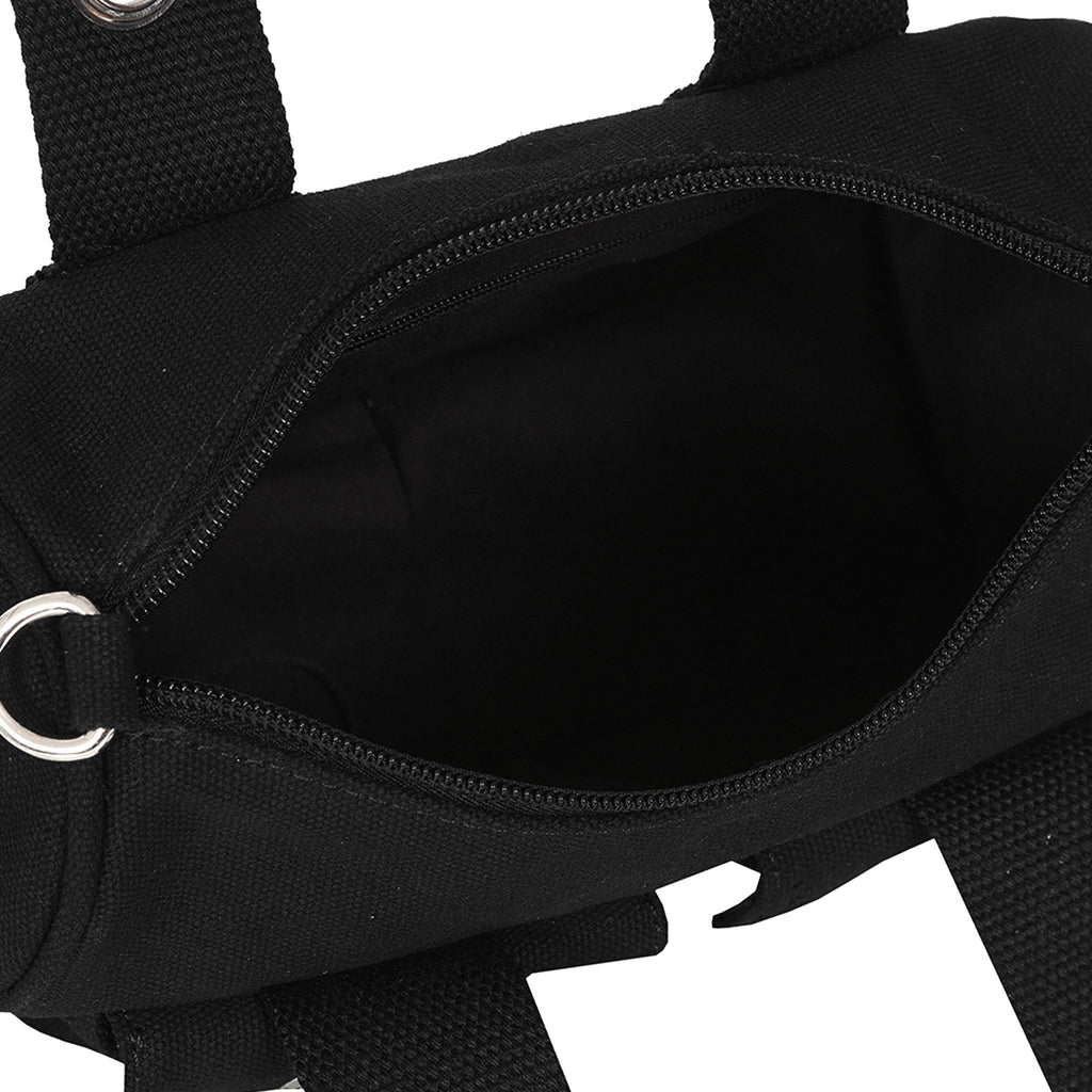  Cotton handbag/crossbody with metal eyelets - interior view