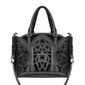  Restyle Catacombs black shopper bag with gothic architecture design - front view