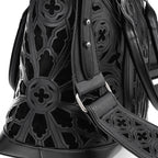 Restyle Catacombs black shopper bag - die-cut detail
