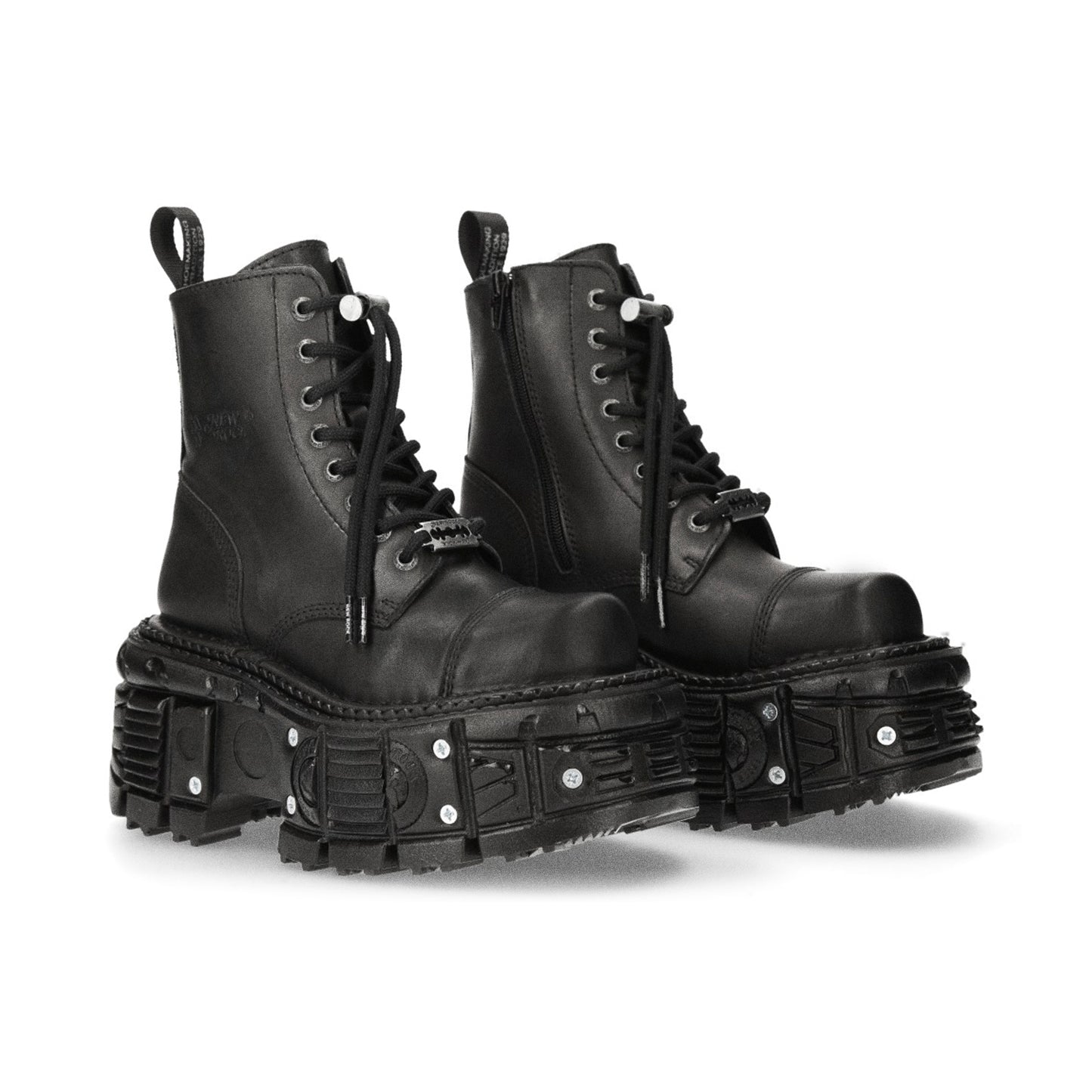 Botas militares New Rock M.MILI083CCT-C8 color negro vista par