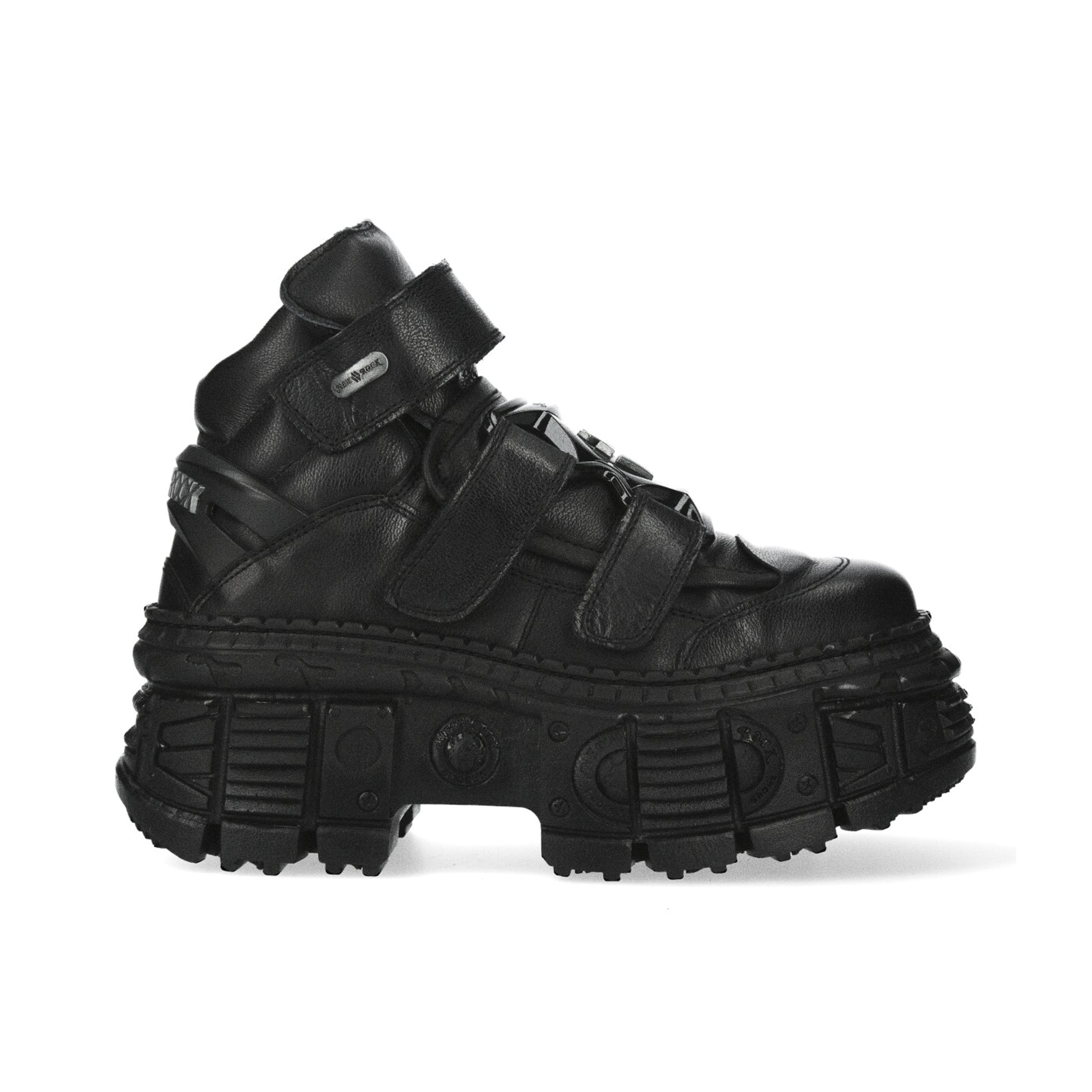 Botines militares New Rock M.WALL285-S2 color negro vista lateral exterior