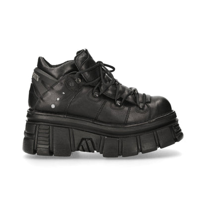 Botines militares New Rock M.106N-S52 color negro vista lateral exterior