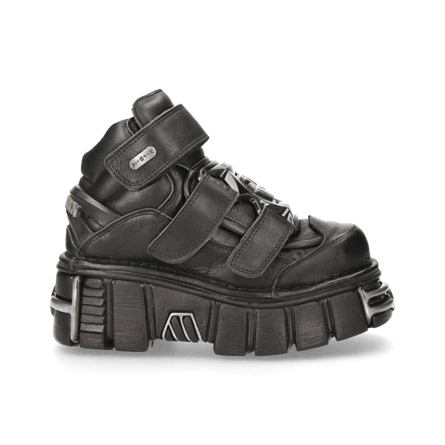 Botines militares New Rock M.285-S1 color negro vista lateral exterior