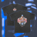  Halfcurve white t-shirt 'god simulator' print - front and rear view