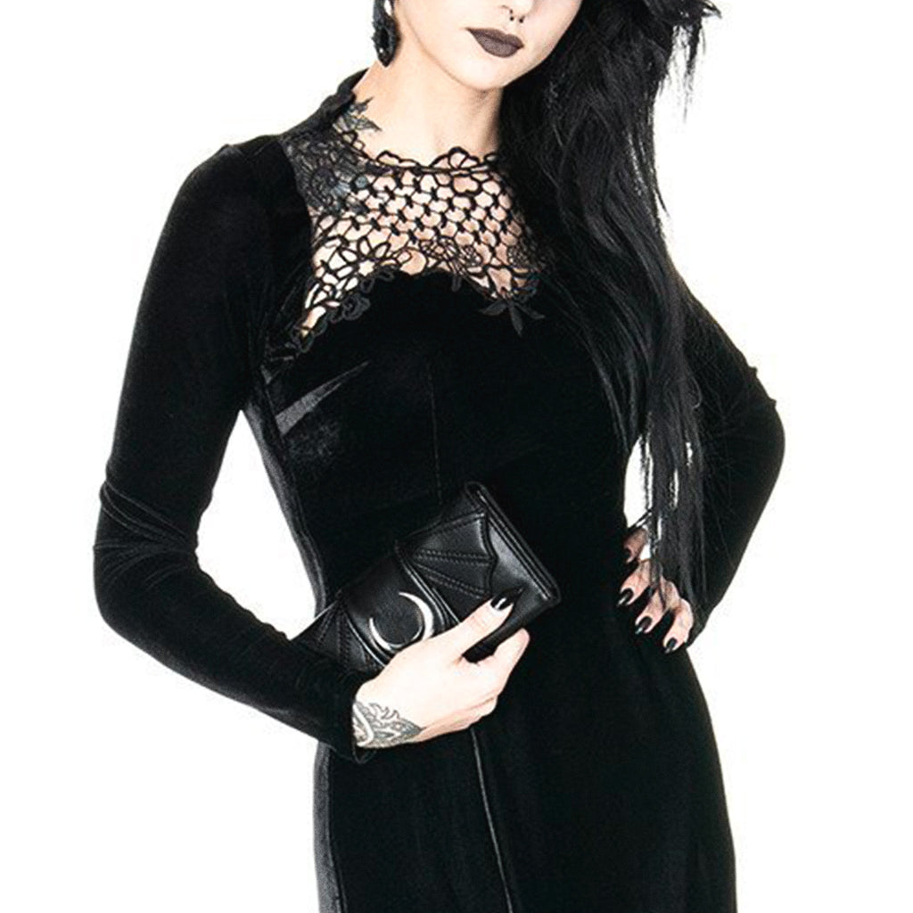  Gothic wallet with bat wing details