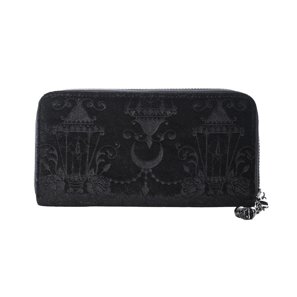  Banned Alternative Velvet Chandelier large velvet wallet with chandelier details - front view