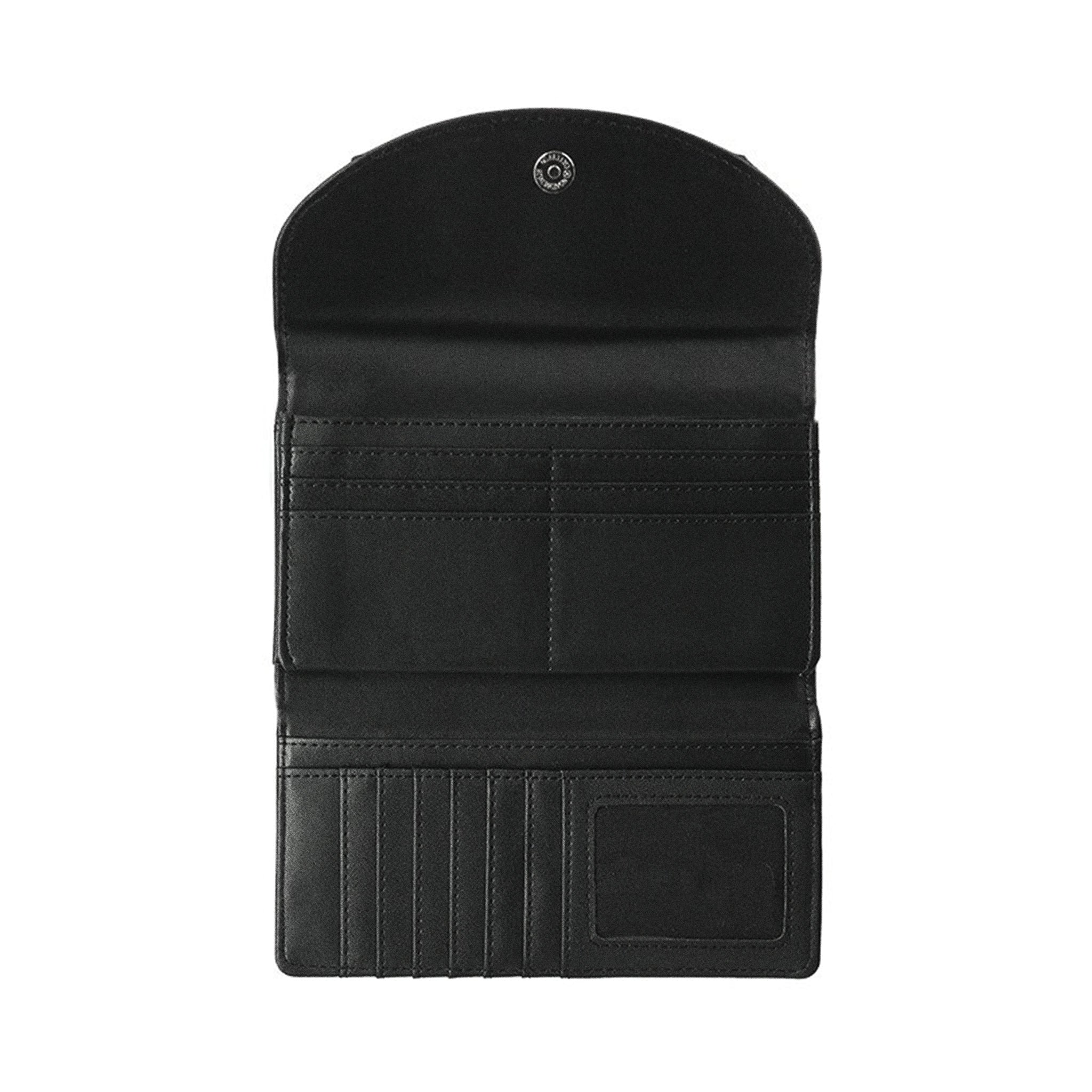  Restyle Triple Goddess black wallet with studs - interior view