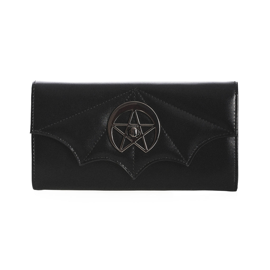  Banned Alternative Dreamcatcher wallet with bat and star detail - front view
