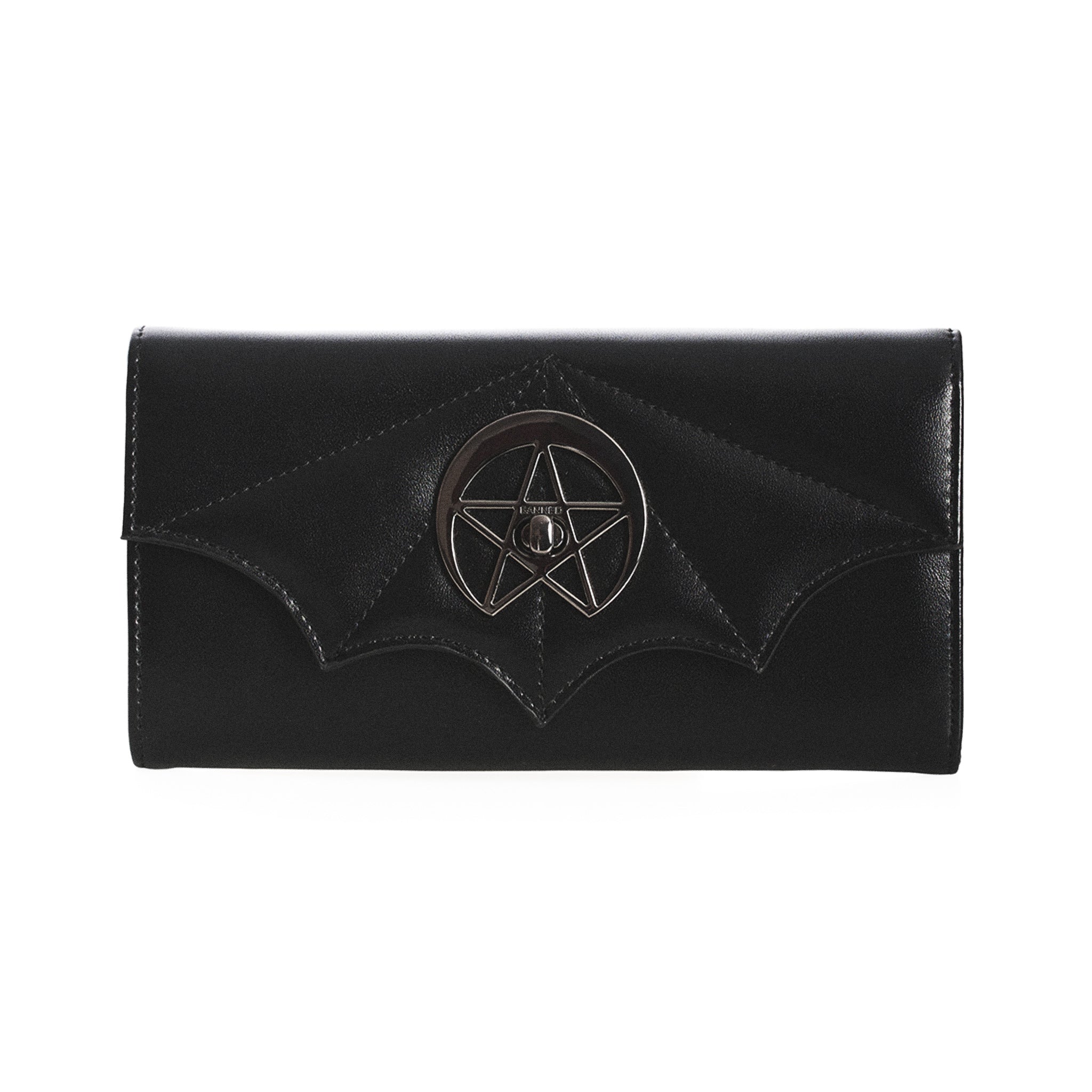  Banned Alternative Dreamcatcher wallet with bat and star detail - front view