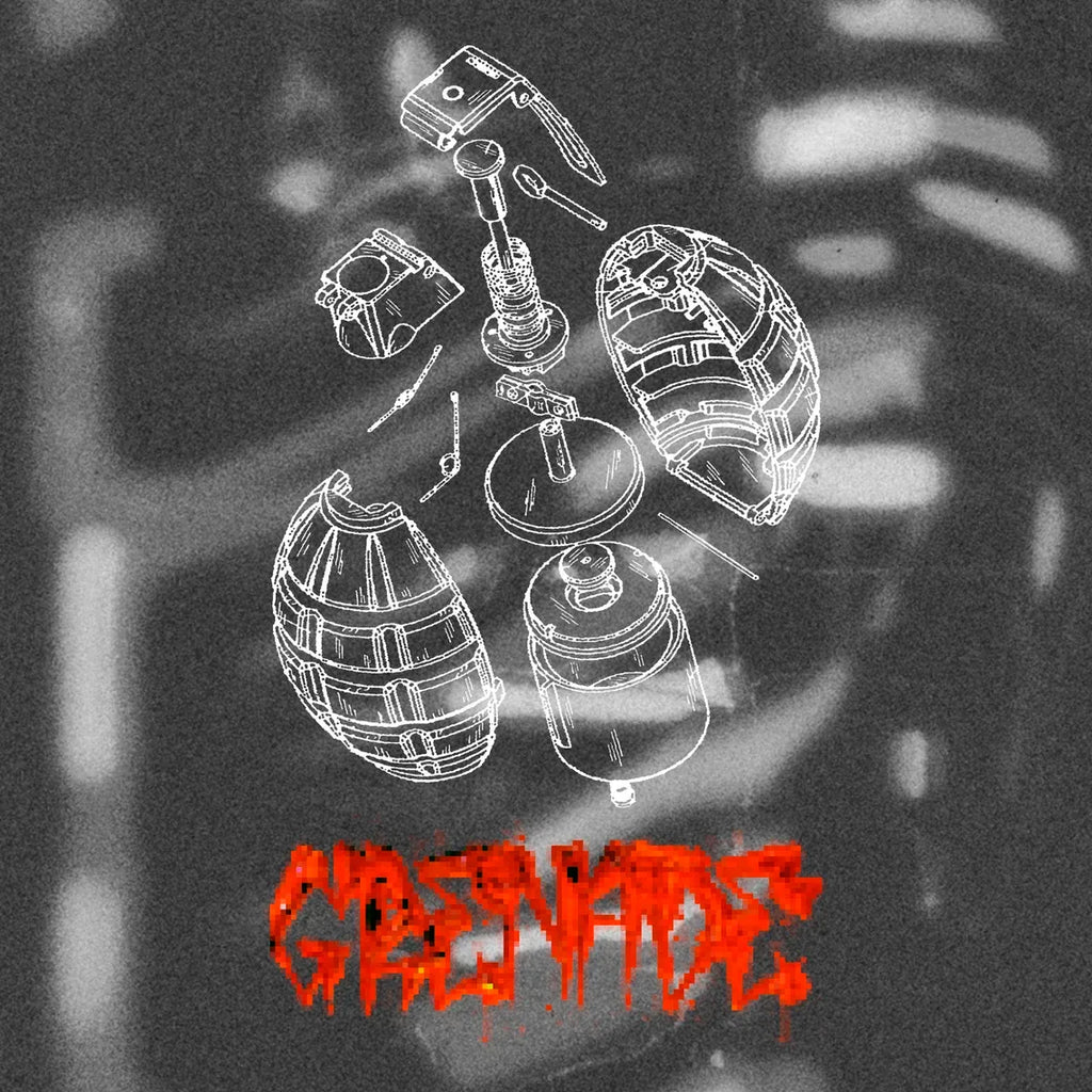  Halfcurve brand Grenade t-shirt design detail