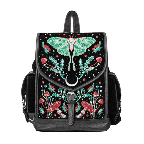  luna y setas estilo otoñal de restyle color negro vista frontal