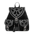  Restyle Cathedralis Buckle black backpack with medieval motifs - front view
